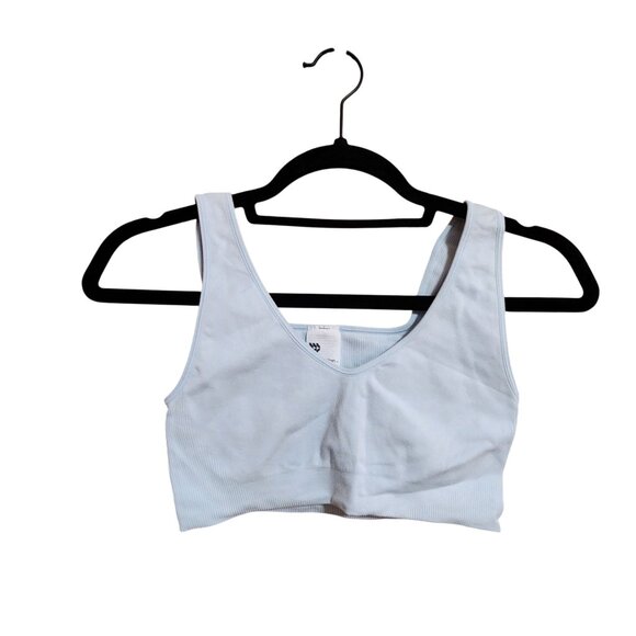 All in Motion Light Blue Ribbed Sports Bra womens size  S - Picture 2 of 3